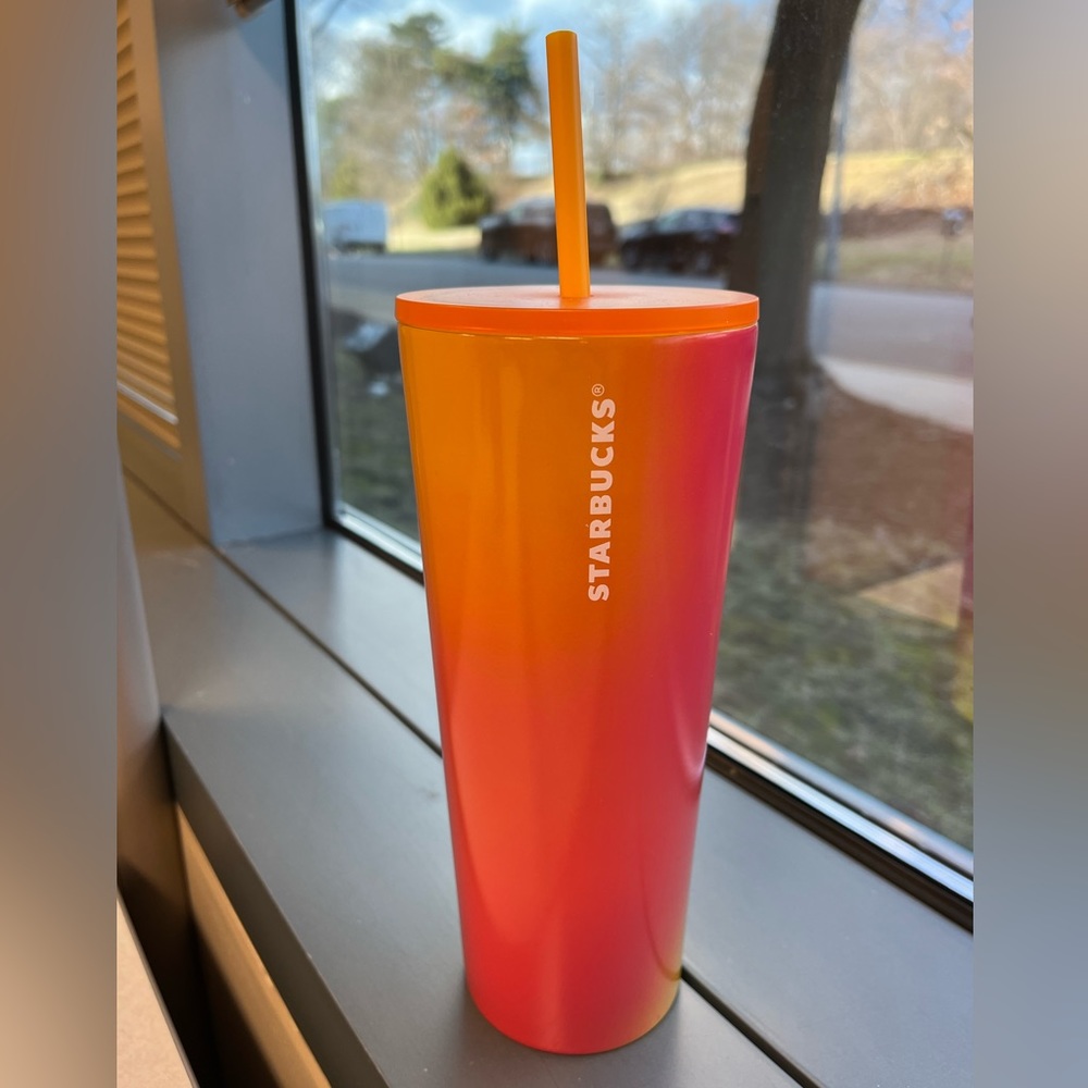 Starbucks NWT fr2022 Ombre Orange Yellow Sunrise Venti Stainless Steel Tumbler